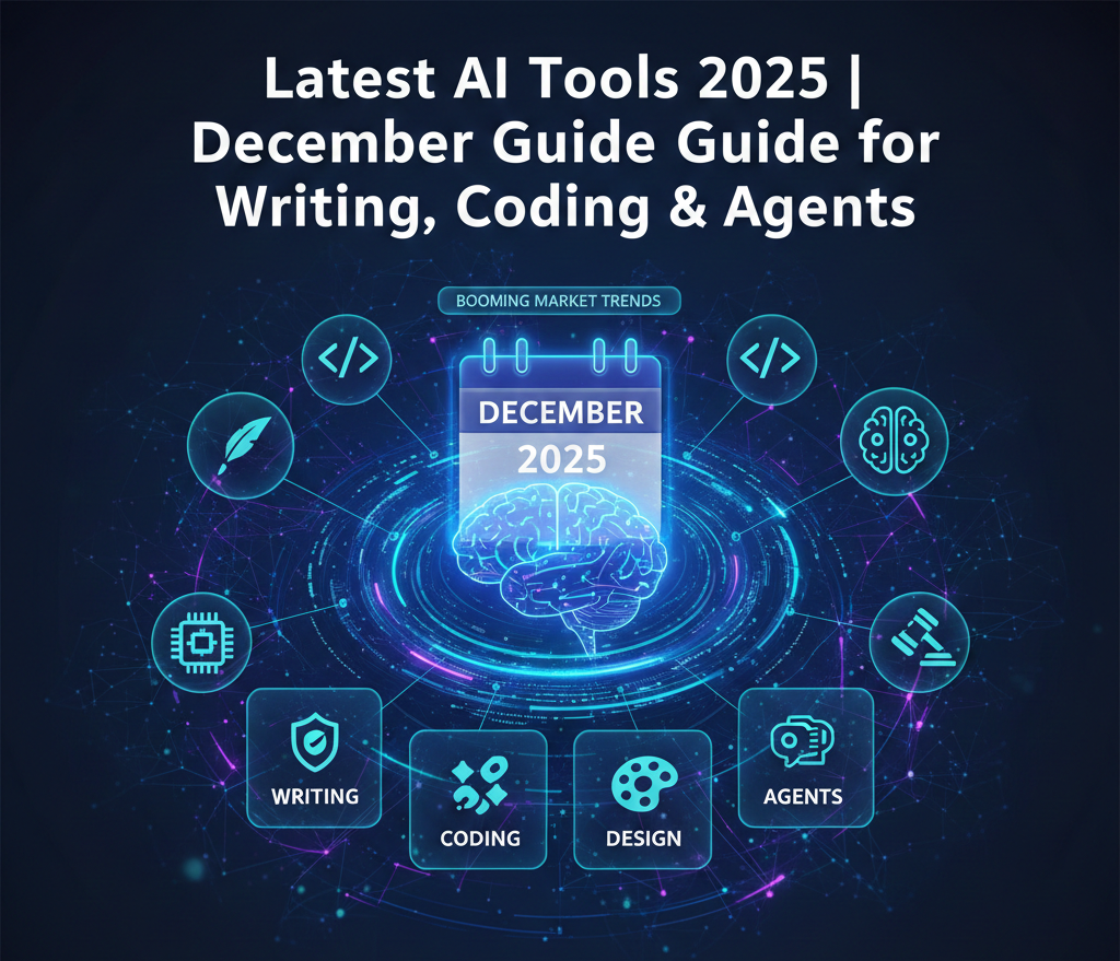 Latest AI Tools 2025 | December Guide for Writing, Coding, Design & Agents