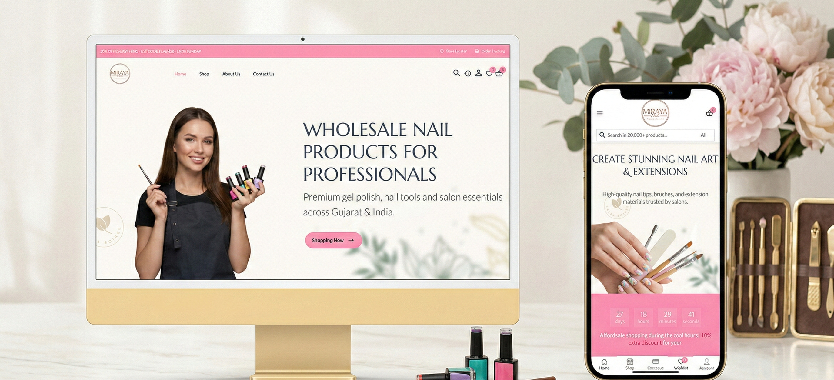 Miraya Nails Ecommerce Store